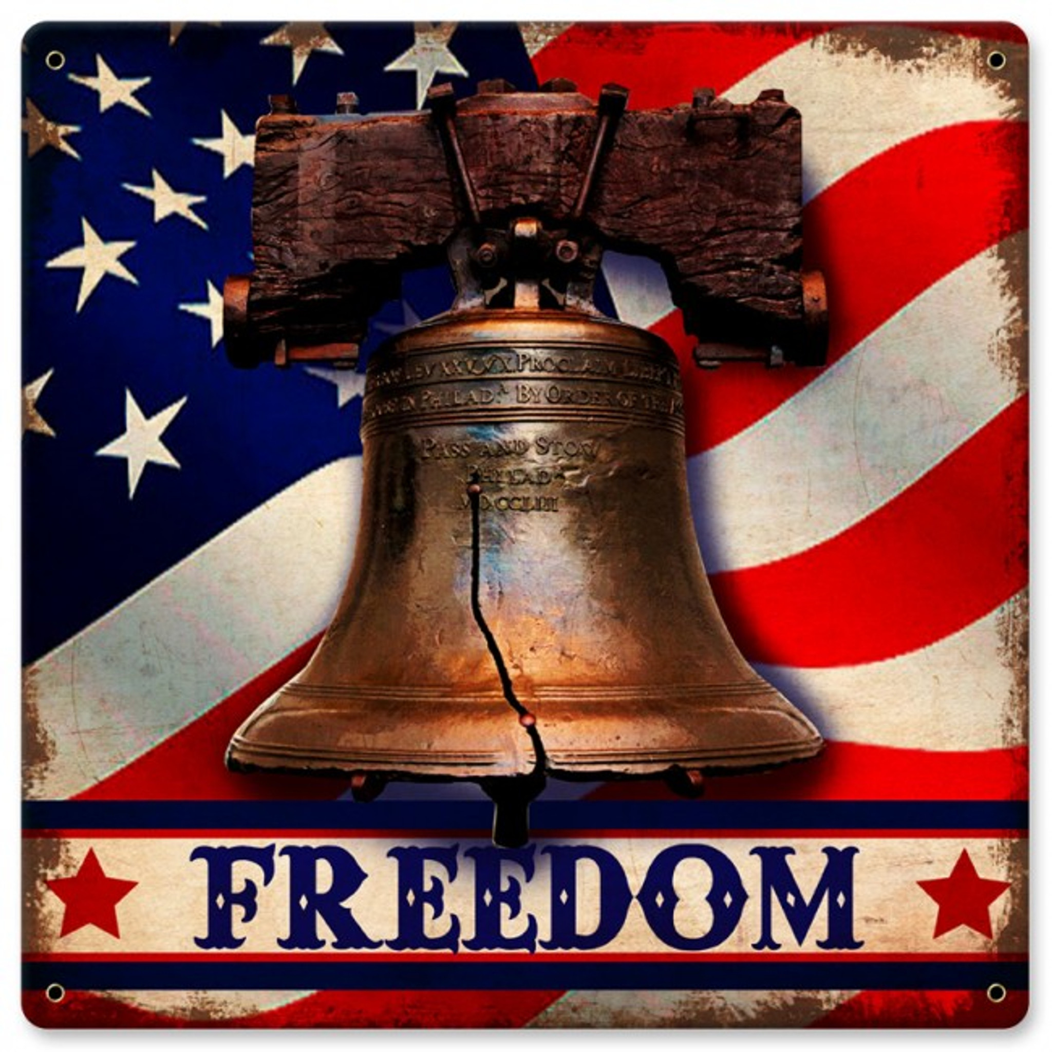 Download Freedom Metal Sign 12 x 12 Inches