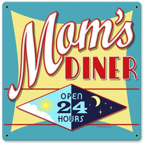 Vintage-Retro Mom's Diner Metal-Tin Sign 2