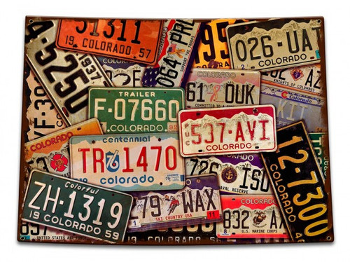 Colorado License Plates Metal Sign 15 x 11 Inches
