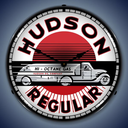 Vintage-Retro Hudson Gas Lighted Wall Clock