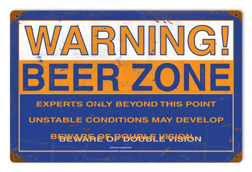 Vintage-Retro Beer Zone Metal-Tin Sign