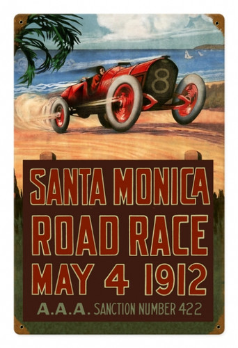 Retro Santa Monica Tin Sign