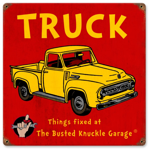 Vintage Kids Truck 12 x 12 inches Tin Sign