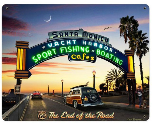 Retro Santa Monica Tin Sign