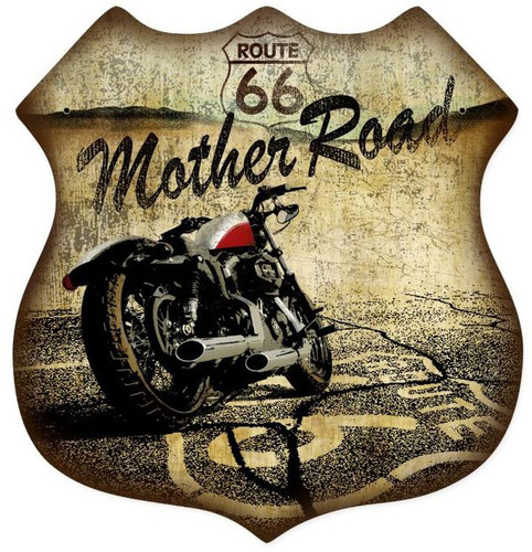 Route 66 Shield Metal Sign 15 x 15 Inches
