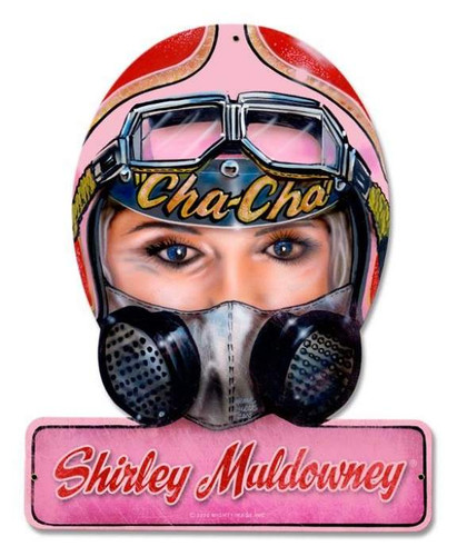 Vintage-Retro Muldowney Helmet Metal-Tin Sign