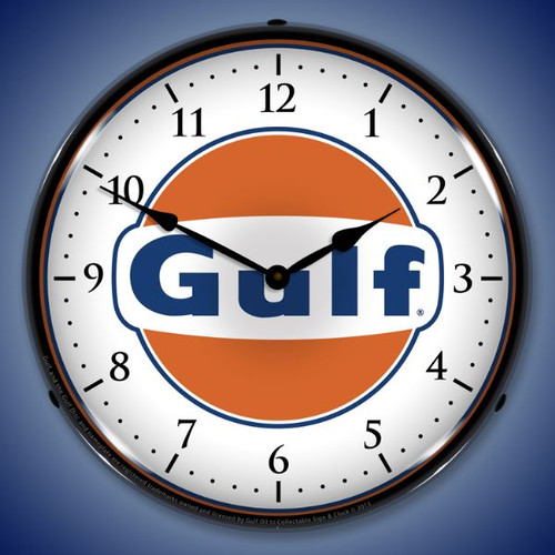 Gulf Lighted Wall Clock 14 x 14 Inches