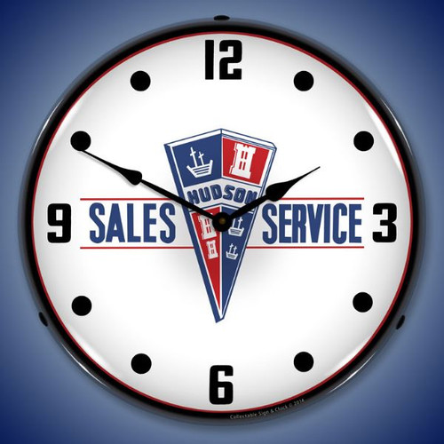 Hudson Sales and Service Lighted Wall Clock 14 x 14 Inches