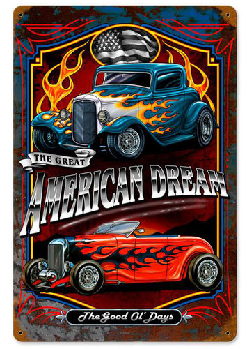 American Dream Metal Sign 12 x 18 Inches