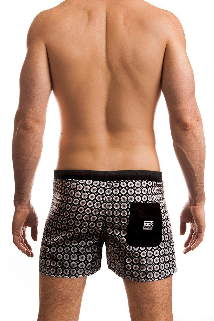 Jack Adams Hipster 1" Swim Short in black