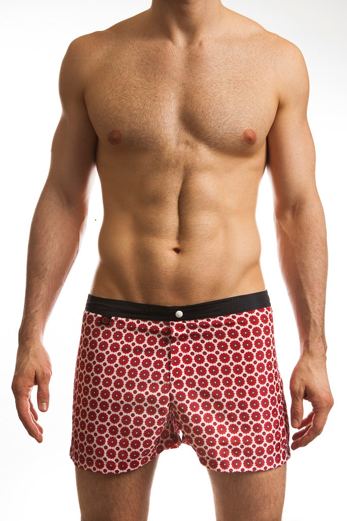 Jack Adams Hipster 1" Swim Short in white