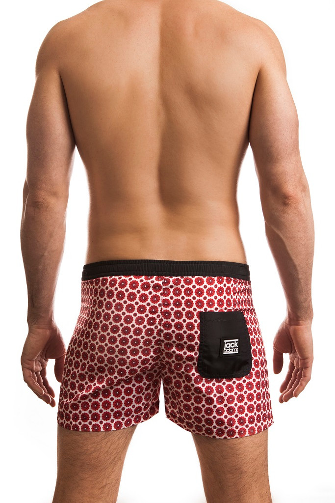 Jack Adams Hipster 1" Swim Short in white