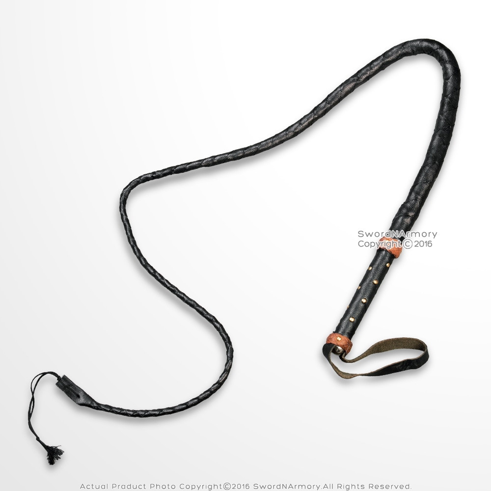 60" Jones Style Leather Bullwhip Adventurer Spanish Cowboy 5 Foot Horse