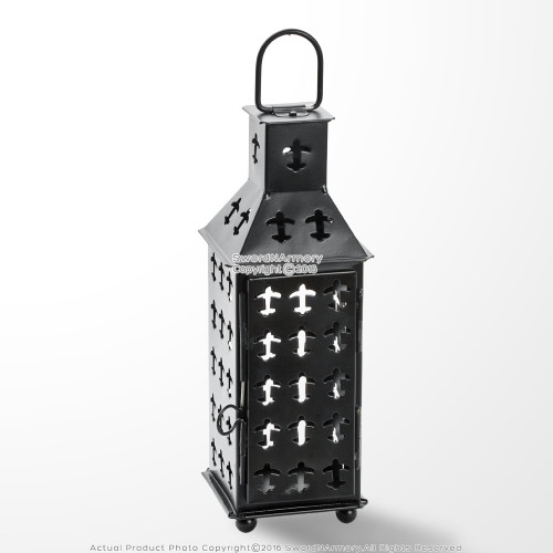 Medieval Camping Iron Square Lantern Matte Black Renaissance Fair Home Decor Medieval Camping Iron Square Lantern Matte Black Renaissance Fair Home Decor