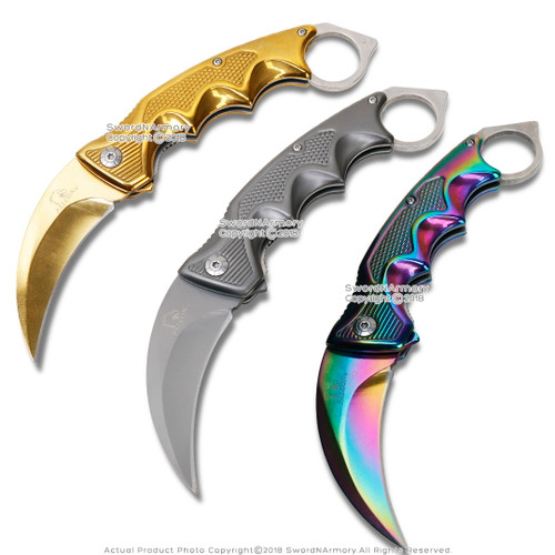 8.25" Spring Assisted Tactical Karambit Folding Pocket Knife 8.25" Spring Assisted Tactical Karambit Folding Pocket Knife