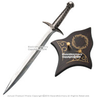 26" Sting Look Fantasy Sword Dagger with Wooden Display Plaque Movie Replica