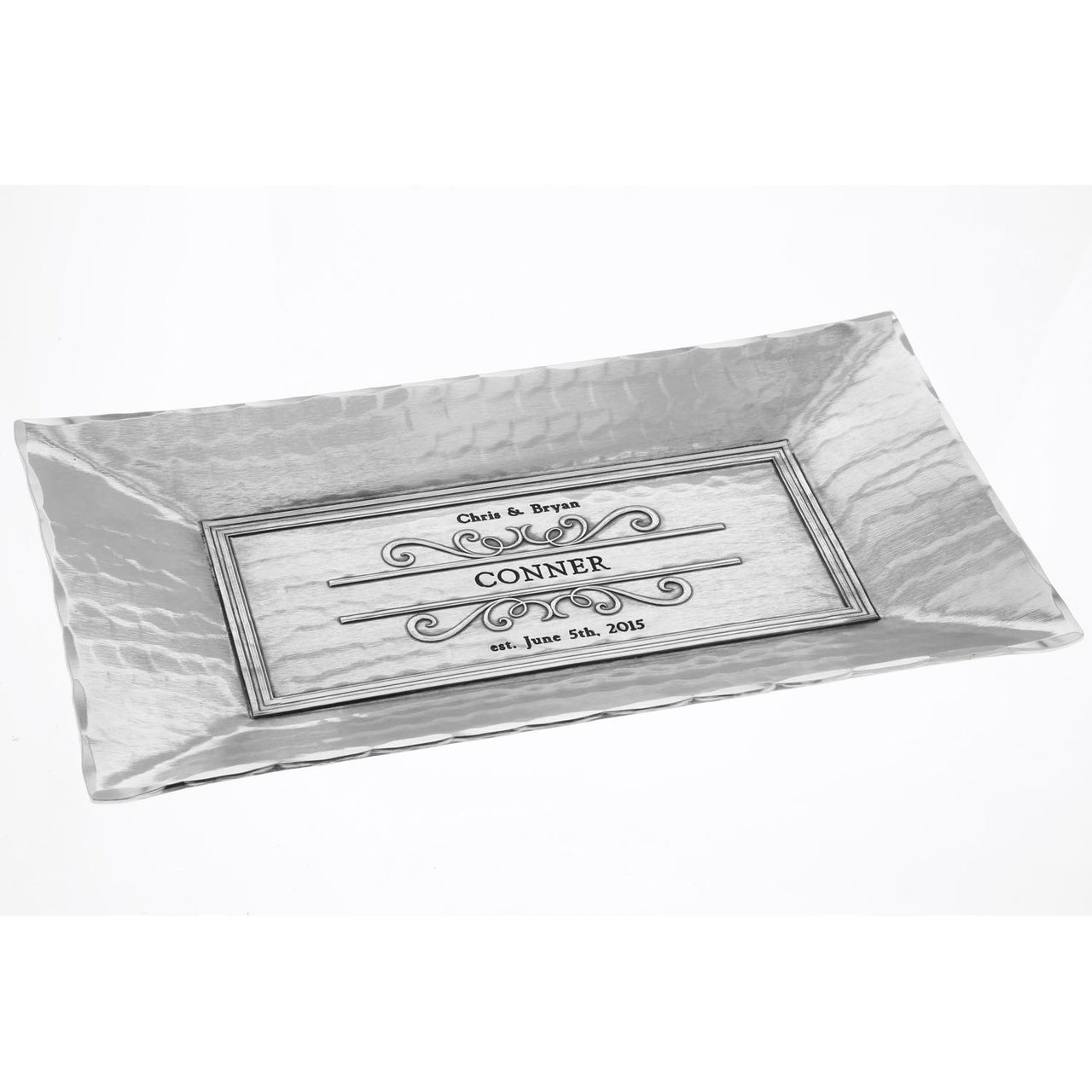 customizable engraved serving tray handcrafted in america