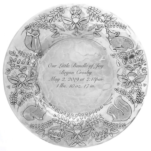 Woodland Personalized Baby Plate Woodland Personalized Baby Plate