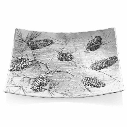 Pinecone Decorative Holiday Serving Plate Pinecone Decorative Holiday Serving Plate