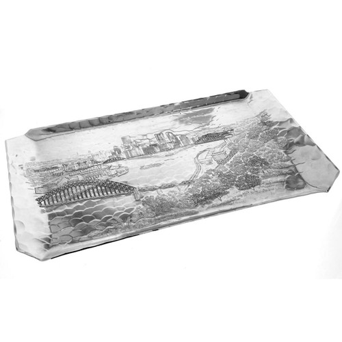 Hand carved Pittsburgh theme hostess tray Hand carved Pittsburgh theme hostess tray