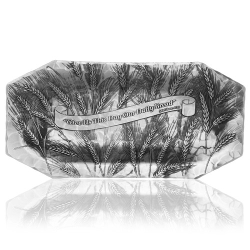 Give Us this Day bread tray hand carved design Give Us this Day bread tray hand carved design