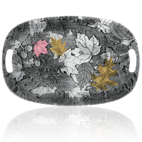 Luncheon tray with autumn leaves Luncheon tray with autumn leaves