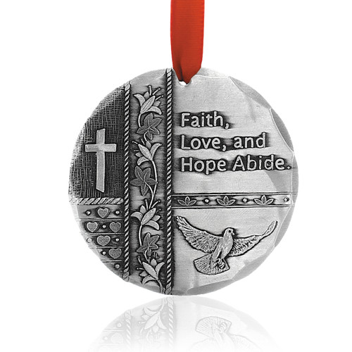 Faith, Hope, Love Metal Keepsake Christmas Ornament Faith, Hope, Love Metal Keepsake Christmas Ornament