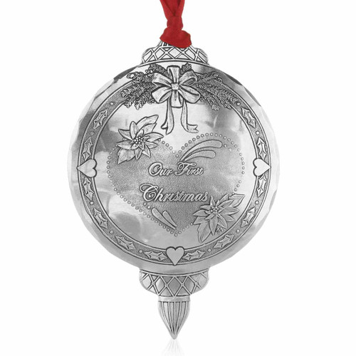 Personalized First Christmas Metal Keepsake Ornament Personalized First Christmas Metal Keepsake Ornament