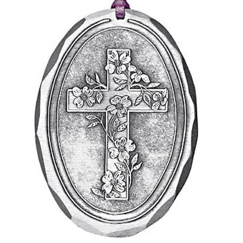 Dogwood Cross Religious Christmas Ornament Dogwood Cross Religious Christmas Ornament