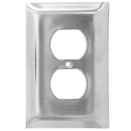 Brushed Aluminum Single Outlet Cover Brushed Aluminum Single Outlet Cover