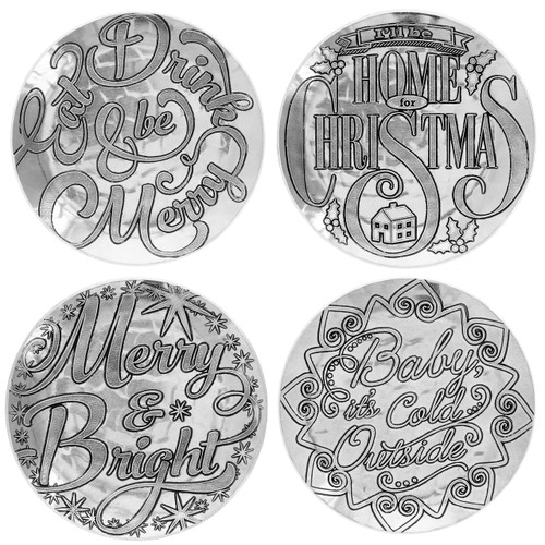 Holiday Cheer 4-Piece Coaster Set Holiday Cheer 4-Piece Coaster Set