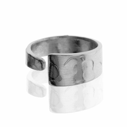Recycled Hammered Metal Handcrafted Ring Recycled Hammered Metal Handcrafted Ring
