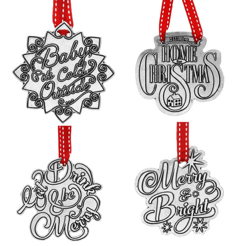 Holiday Cheer 4-Piece Ornament Set Holiday Cheer 4-Piece Ornament Set