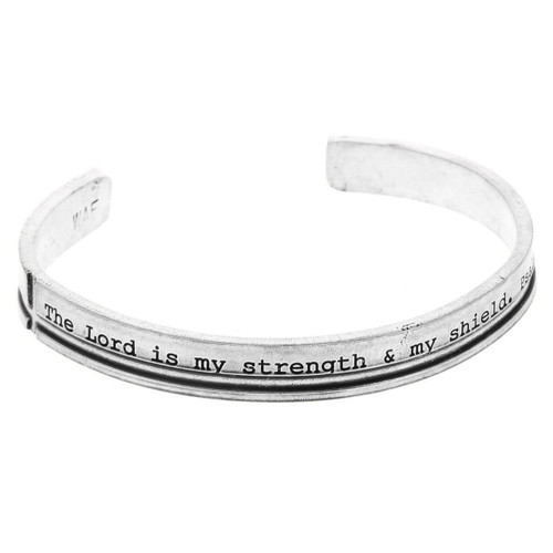 Faith Strength and Shield Men's Cuff Bracelet Faith Strength and Shield Men's Cuff Bracelet