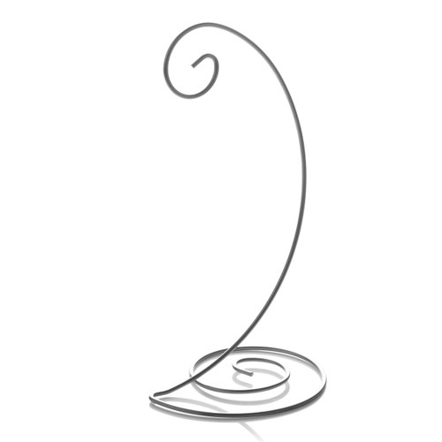 Spiral Bottom Ornament Stand - Silver Spiral Bottom Ornament Stand - Silver