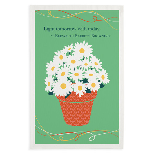 Flower Pot Printed Tea Towel Flower Pot Printed Tea Towel