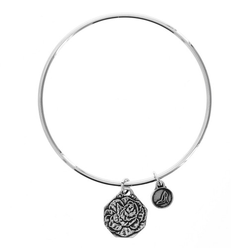 Carnation Gratitude Bangle Bracelet Carnation Gratitude Bangle Bracelet