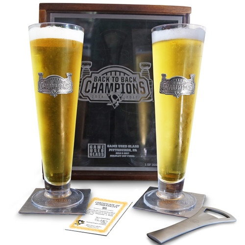 Pittsburgh Penguins Game Used Glass Champion Set Pittsburgh Penguins Game Used Glass Champion Set