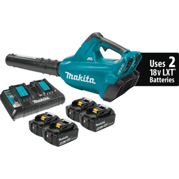 18V X2 (36V) LXT Lithium-Ion Brushless Cordless Blower Kit with 4 Batteries (5.0Ah) 18V X2 (36V) LXT Lithium-Ion Brushless Cordless Blower Kit with 4 Batteries (5.0Ah)