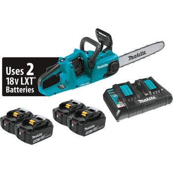 18V X2 (36V) LXT Lithium-Ion Brushless Cordless 14" Chain Saw Kit with 4 Batteries (5.0Ah) 18V X2 (36V) LXT Lithium-Ion Brushless Cordless 14" Chain Saw Kit with 4 Batteries (5.0Ah)
