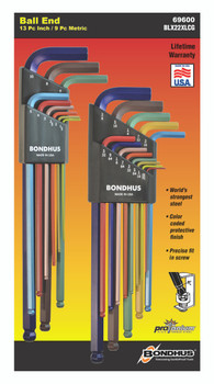 Set 22 Colorguard Ball End L-Wrenches In/Mm Xl Double Pack - 69637 (.050-3/8") + 69699 (1.5-10Mm) - 69600 - Quantity: 1 Set 22 Colorguard Ball End L-Wrenches In/Mm Xl Double Pack - 69637 (.050-3/8") + 69699 (1.5-10Mm) - 69600 - Quantity: 1