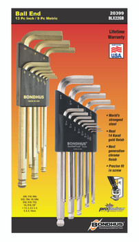 Set 22 Briteguard And Goldguard Ball End L-Wrenches In/Mm Double Pack - 26937 (.050-3/8") + 38099 (1.5-10Mm) - 20399 - Quantity: 1 Set 22 Briteguard And Goldguard Ball End L-Wrenches In/Mm Double Pack - 26937 (.050-3/8") + 38099 (1.5-10Mm) - 20399 - Quantity: 1