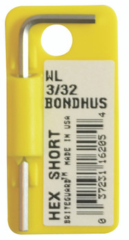 .035" Briteguard Plated Hex L-Wrench - Short Tagged/Barcoded - 16201 - Quantity: 10 .035" Briteguard Plated Hex L-Wrench - Short Tagged/Barcoded - 16201 - Quantity: 10