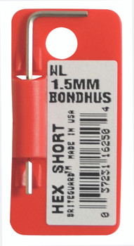 1.5Mm Briteguard Plated Hex L-Wrench - Short Tagged/Barcoded - 16250 - Quantity: 10 1.5Mm Briteguard Plated Hex L-Wrench - Short Tagged/Barcoded - 16250 - Quantity: 10