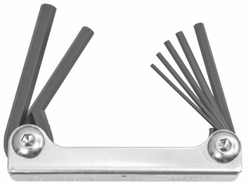Set 7 Hex Metal Handle Fold-up Tools 2-8mm - 14587 - Quantity: 1 Set 7 Hex Metal Handle Fold-up Tools 2-8mm - 14587 - Quantity: 1