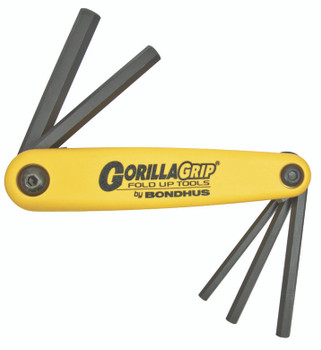 Set 5 Hex Gorillagrip Fold-Up Tools 3/16-3/8" - 12585 - Quantity: 1 Set 5 Hex Gorillagrip Fold-Up Tools 3/16-3/8" - 12585 - Quantity: 1