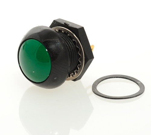 P9M-111125 Otto Latching On-Off Sealed Push Button Switch, Green Button P9M-111125 Otto Latching On-Off Sealed Push Button Switch, Green Button