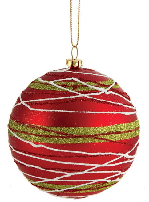 4 Inch Red Ball with Glitter Lines
Red/Green 4 Inch Red Ball with Glitter Lines
Red/Green