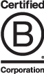 Official B-Corporation certification, identifying New Chapter as a company using business as a force for good.