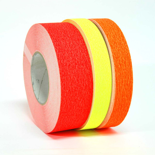Sure Step Fluorescent (69023) - Non-Skid Safety Tapes - 3 Colors - Fluorescent Red, Fluorescent Yellow, Fluorescent Orange - 1" to 12" Rolls - 60 Feet - TapeJungle.com - 305-231-8273. Sure Step Fluorescent (69023) - Non-Skid Safety Tapes - 3 Colors - Fluorescent Red, Fluorescent Yellow, Fluorescent Orange - 1" to 12" Rolls - 60 Feet - TapeJungle.com - 305-231-8273.